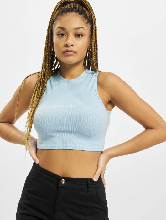 Sixth June Tops sans manche Rib Essential bleu